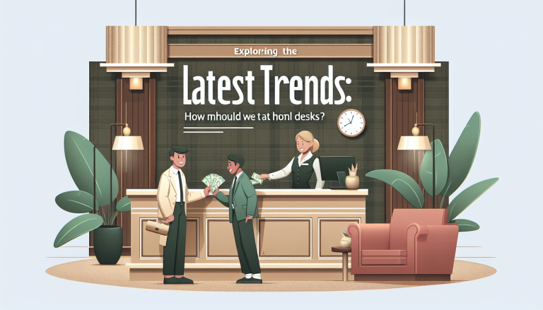 호텔 프론트 데스크 팁, 어디까지 주는 게 적당할까? 최신 트렌드 살펴보기