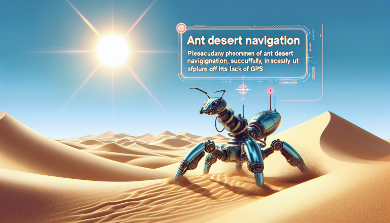GPS 없이 길 찾는 AntBot, 사막 개미의 비밀을 로봇에 적용하다!